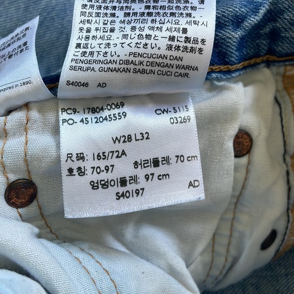 EUC Womens 501 CT Levis 28 - Picture 4 of 9